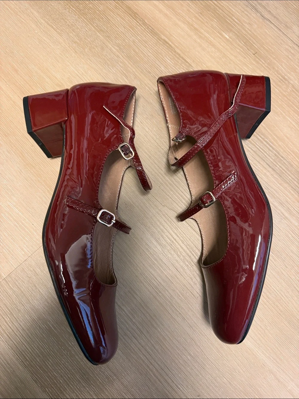 New MADEWELL The Nettie Heeled Mary Jane in Cabernet Patent Leather, W 9.5 NWOB